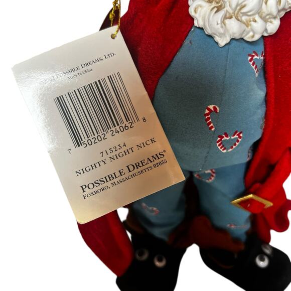 Vintage 2002 " Nighty Night Nick" Clothtique  by Possible Dreams christmas santa - Picture 6 of 7